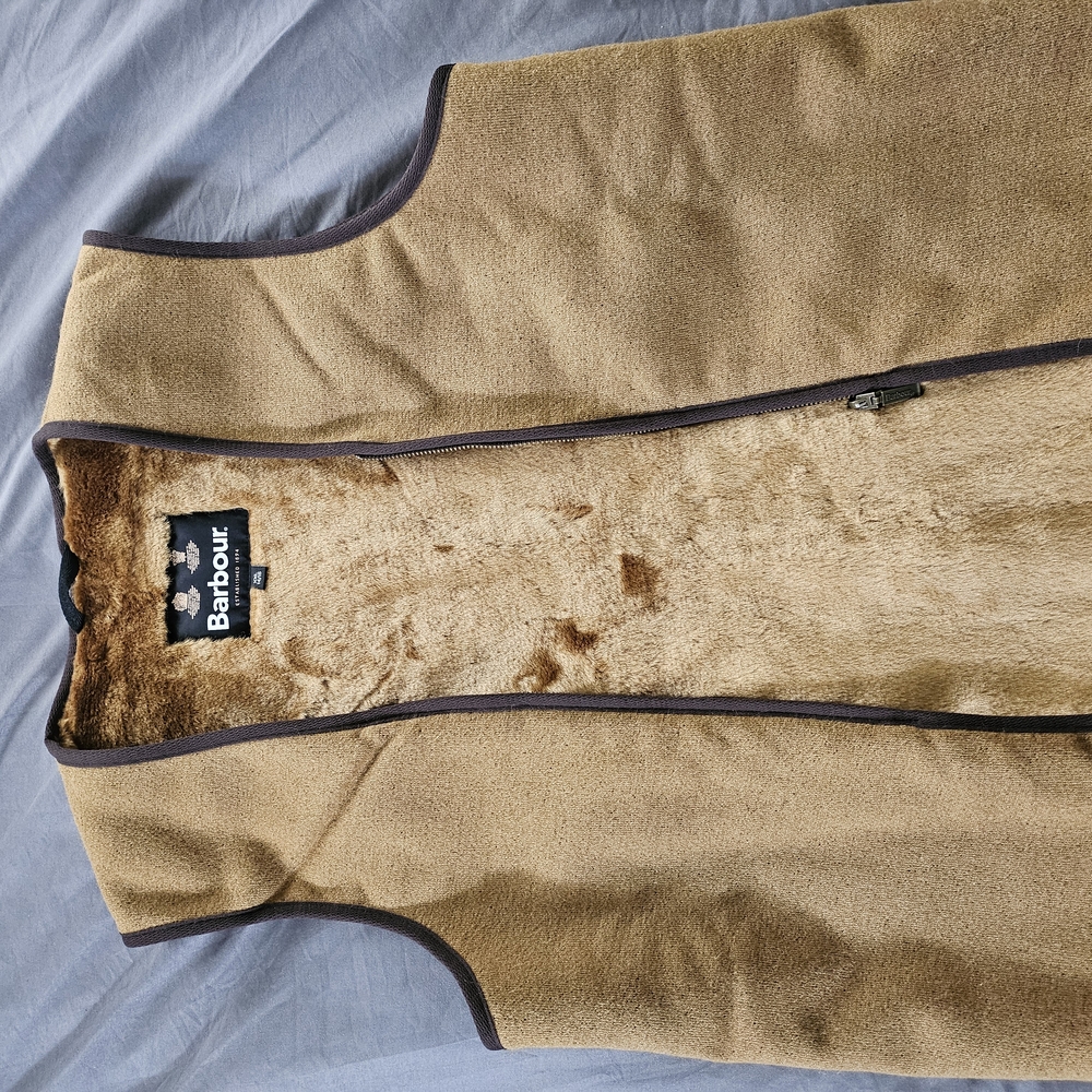 Barbour Tan Fleece Vest